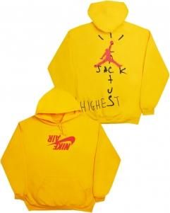 Cactus Jack  Jordan Highest Travis Scott Official Hoodie - Yellow