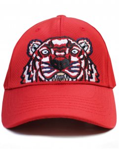 KENZO Tiger Canvas Cap - Red