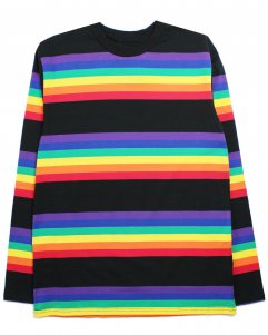 Rainbow Stripe L/S T-Shirt