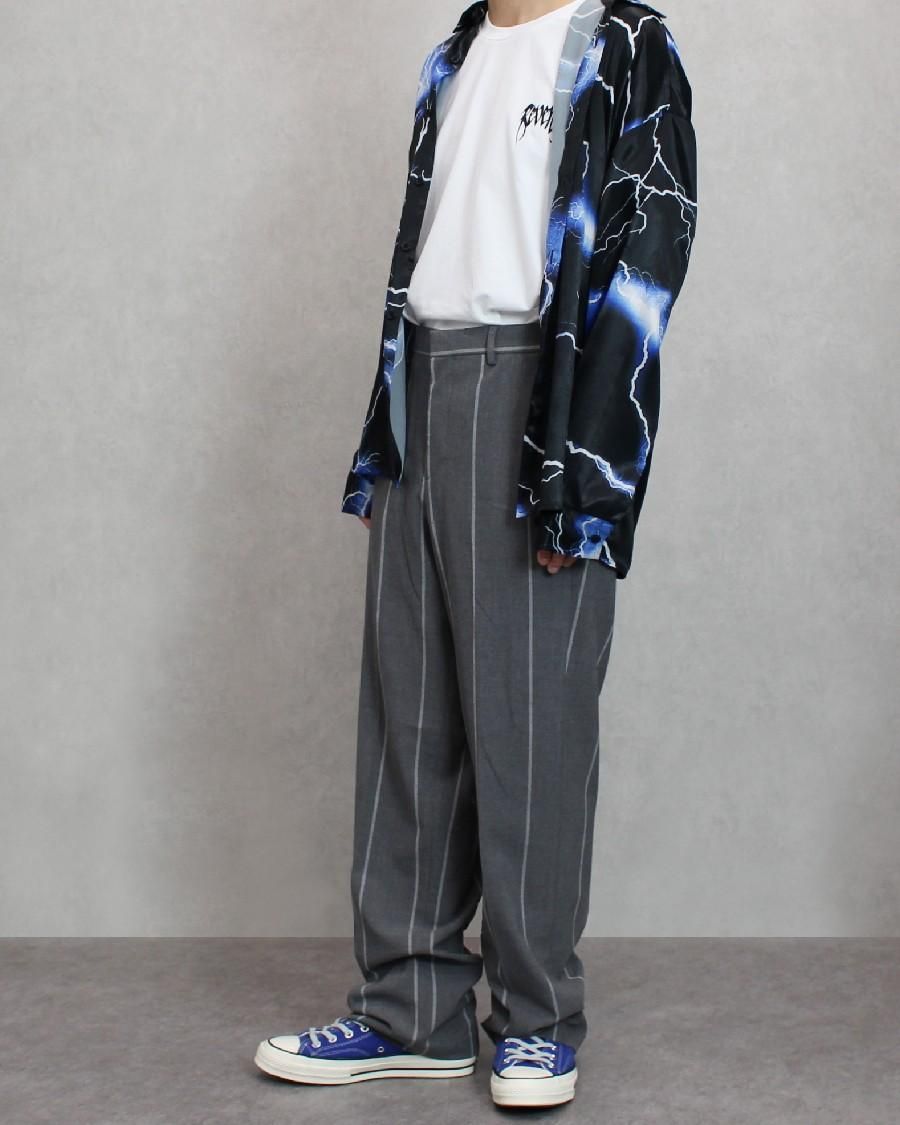 JADED LONDON Blue Lightning Print L/S Shirt