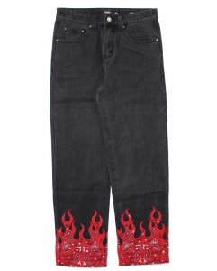 JADED LONDON Bandana Flame Skate Fit Jeans