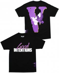 Nav Official x Vlone Good Intentions Dones T-Shirt - Black