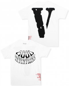 Nav Official x Vlone Good Intentions T-Shirt - White/Black