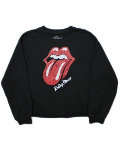 The Rolling Stones Official Cropped Crew Neck Sweat