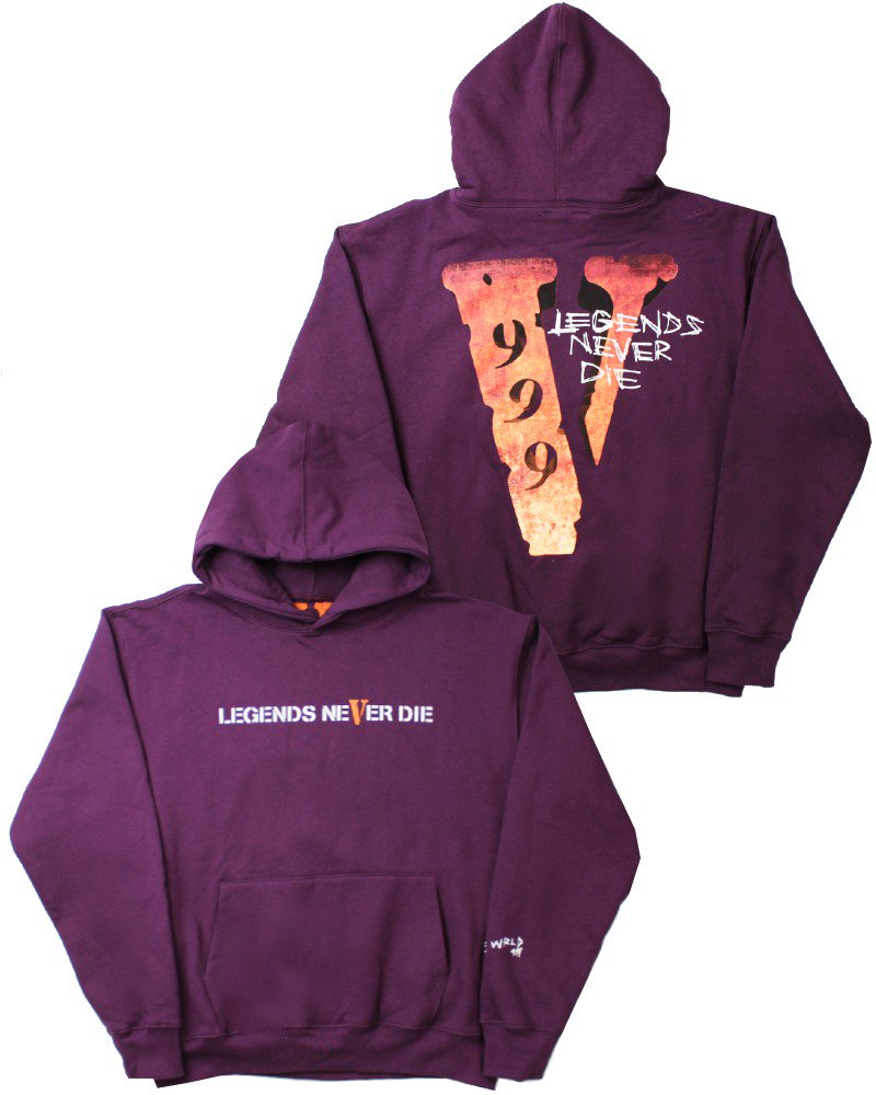VLONE, Sweaters, Juice Wrld X Vlone Legends Never Die Hoodie Purple Ss2