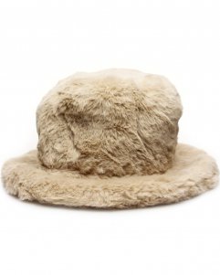 Faux Fur Bucket Hat - Begie