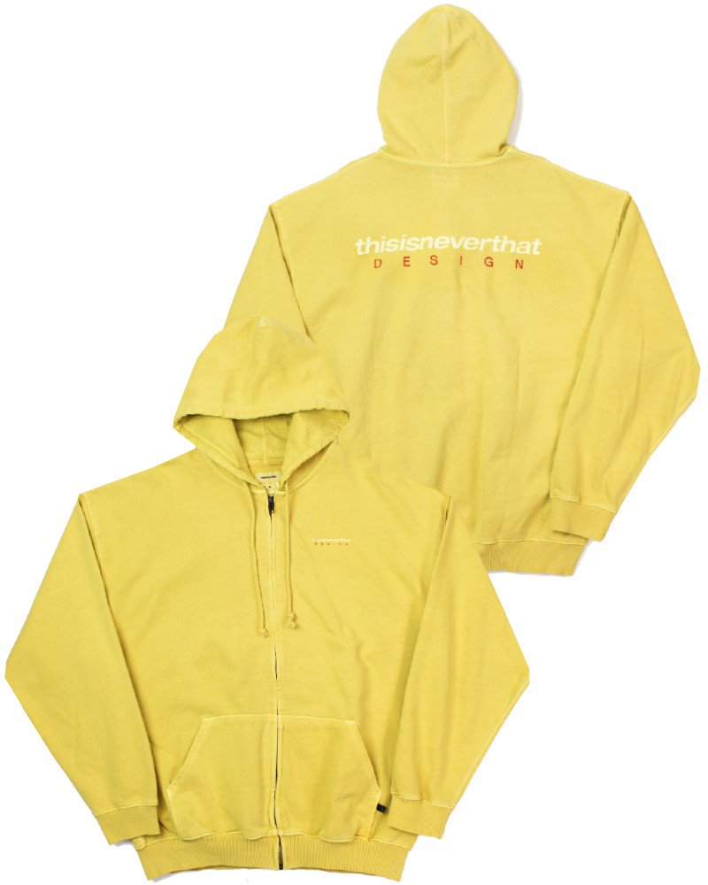 thisisneverthat Dsn Logo Zipup Hoodie - Yellow