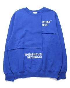 thisisneverthat CP-Paneled Crewneck Sweat - Royal