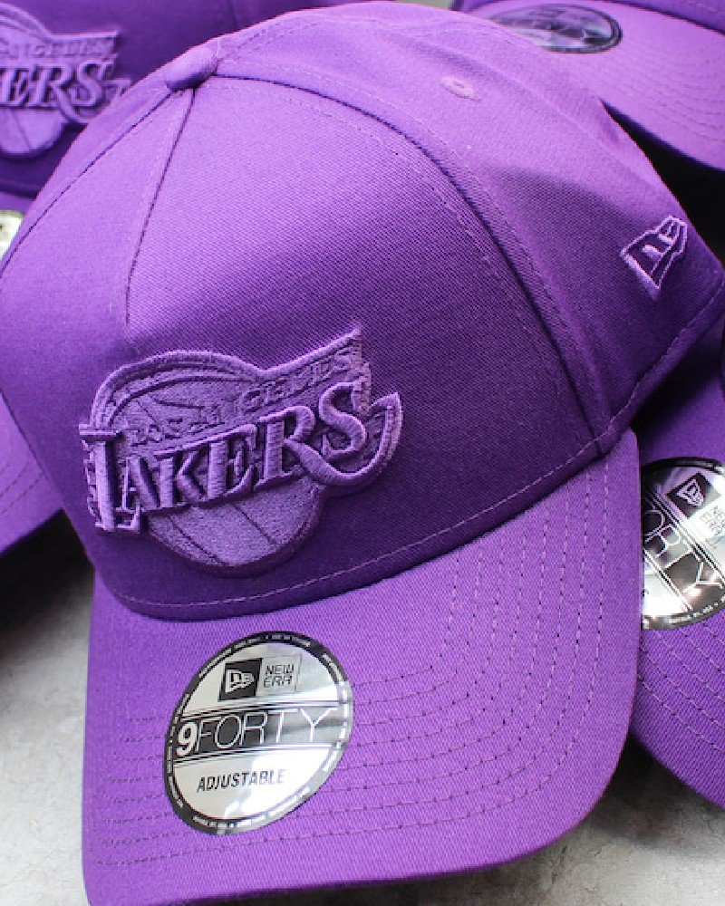 New Era 9Forty A Frame Los Angeles Lakers Snapback Cap   Purple