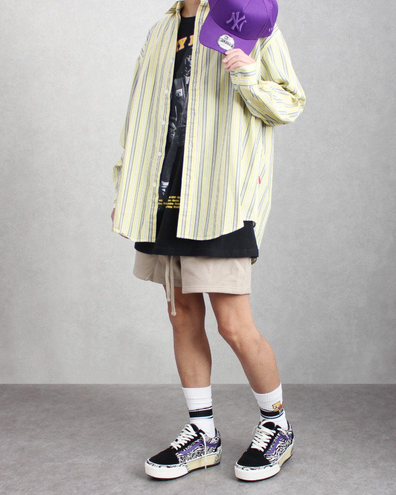 thisisneverthat DSN Logo Striped L/S Shirt - Yellow