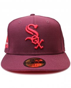New Era 59Fifty Sweathearts Chicago White Sox Comiskey Patch Pink UV - Maroon