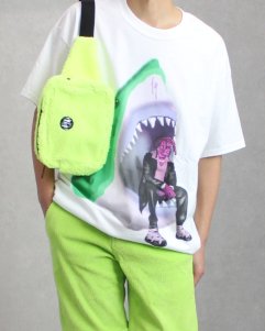Trippie Redd Official 1400 Club Neon Shark Airbrush T-Shirt - White