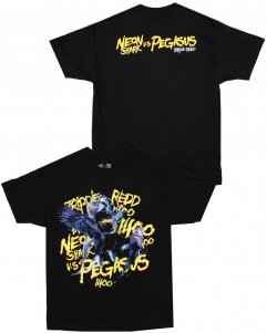 Trippie Redd Official 1400 Club Neon Shark vs. Pegasus T-Shirt - Black