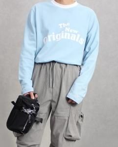 The New Originals(TNO) Workman L/S T-Shirt - Blue/White