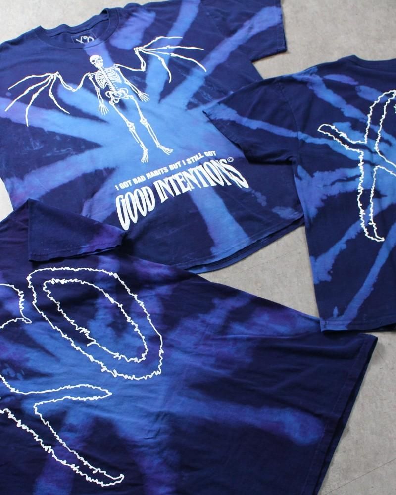 XO Nav Official Good Intentions I Got Bad Habits タイダイTEE XO Nav Official Good Intentions I Got Bad Habits Tie Dye T