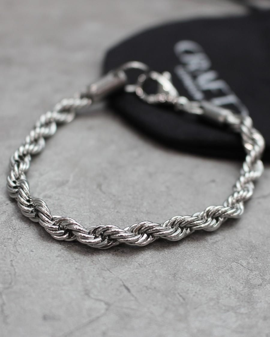 日本未入荷 CRAFTD London ROPE BRACELET 5MM Rope Bracelet (Silver) 5mm