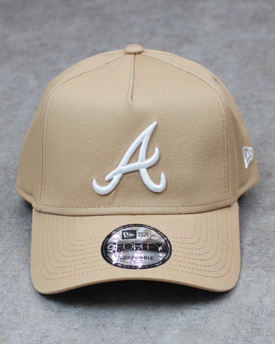 New Era 9Forty A-Frame Atlanta Braves Snapback Cap - Beige