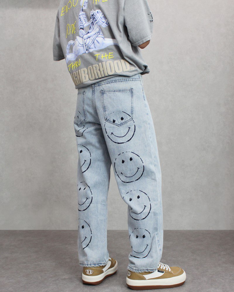 Copping Zone Smiley Printed Jeans