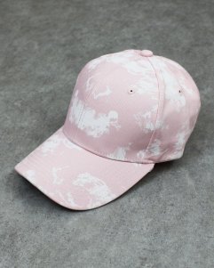 Tie Dye Print Strapback Cap - Pink