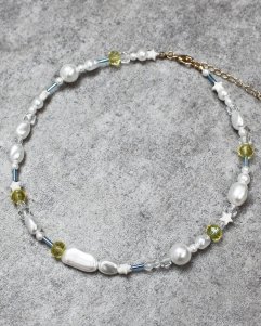 Bead & Faux Pearl Necklace