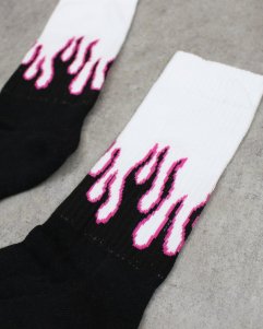 Flame Hi Socks - Purple Pink