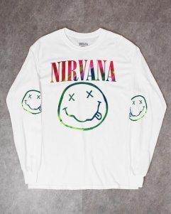 Nirvana Official Smiley L/S T-Shirt
