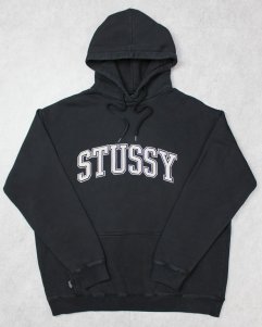 STUSSY Pigment Collegiate Hoodie - Black