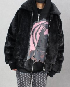 mnml Faux Fur Jacket - Black