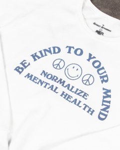 desert dreamer BE KIND TO YOUR MIND Smiley Crew Sweat - White 