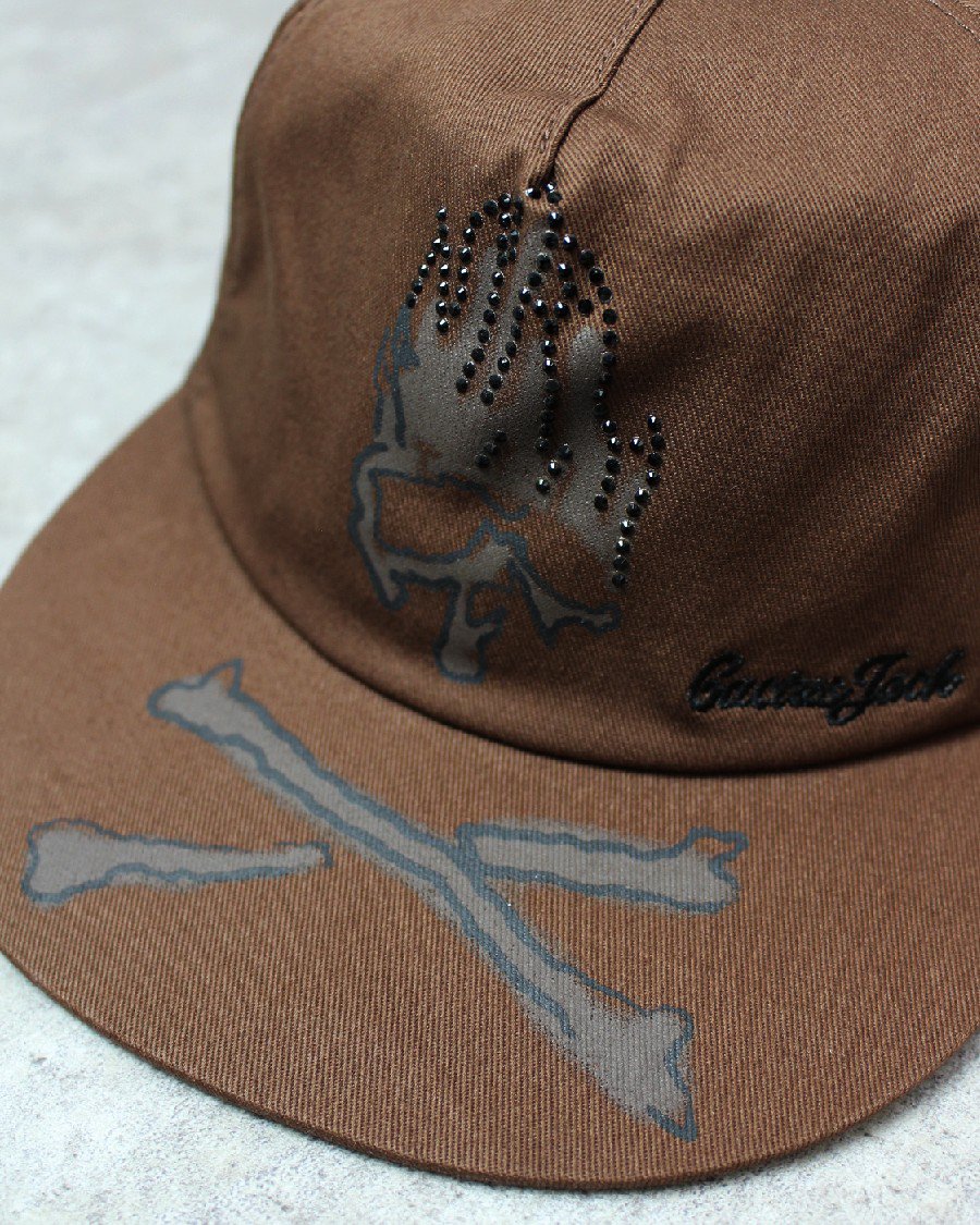 Travis Scott Cactus Jack For Mastermind Skull Snapback Cap - Brown