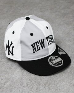 New Era New York Yankees 9Fifty Retro Crown Snapback Cap - Black/White/Grey