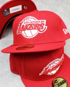 New Era Los Angeles Lakers 59Fifty Fitted Cap - Scarlet/White