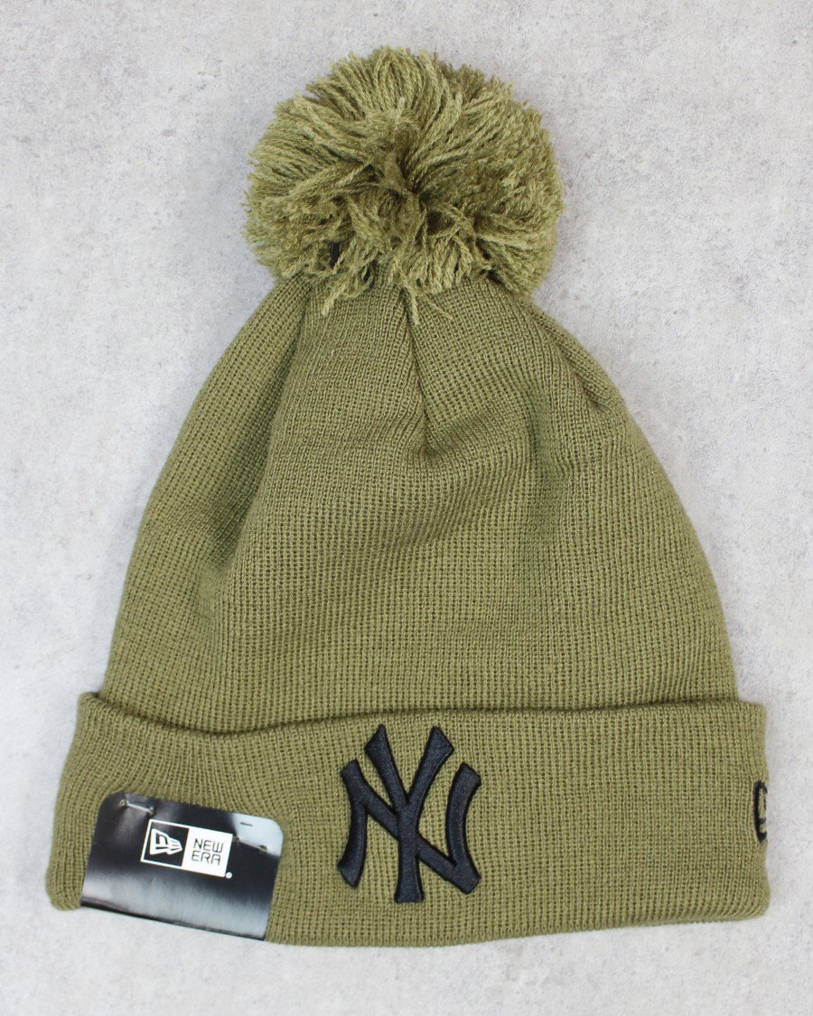 New Era New York Yankees Pom Pon Knit Beanie - Olive