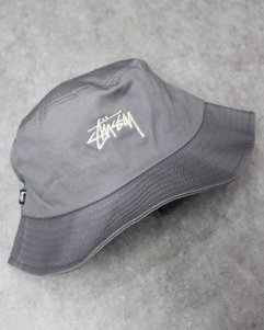 STUSSY Stock Bucket Hat - Grey