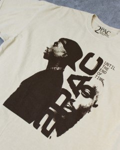 2Pac Oversized T-Shirt - Beige/Brown