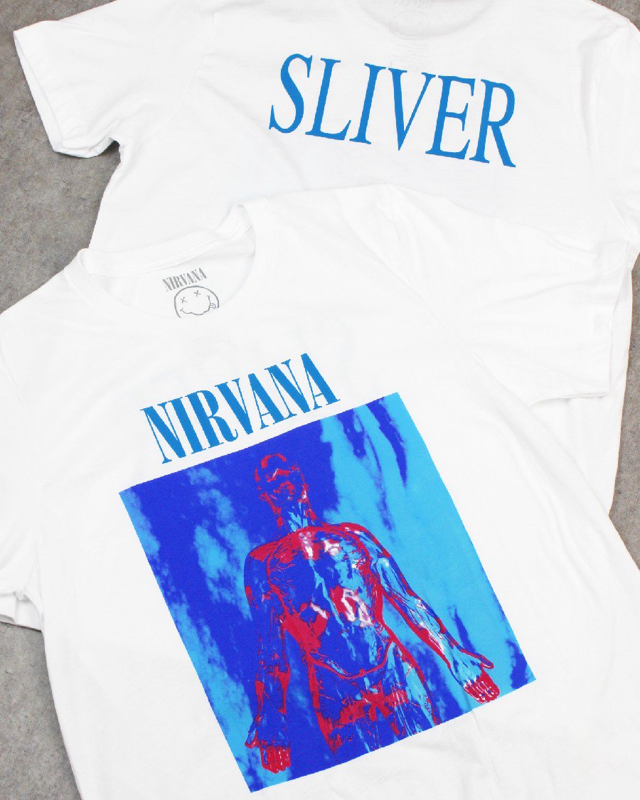 Nirvana Official Sliver T-Shirt - White