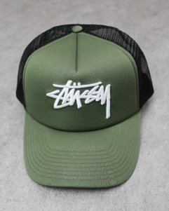 STUSSY Stock Trucker Snapback Cap - Flight Green/Black