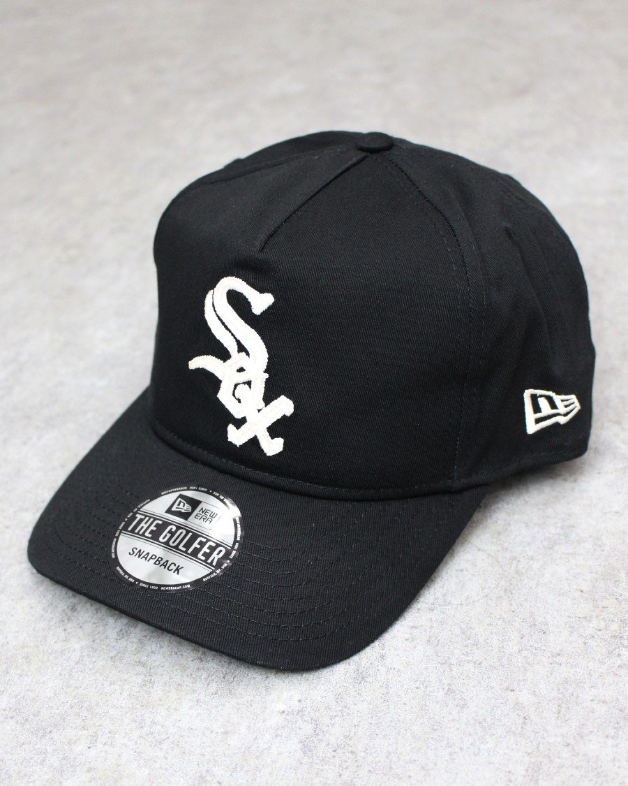 New Era Chicago White Sox Chainstitch Old Golfer Snapback Cap - Black