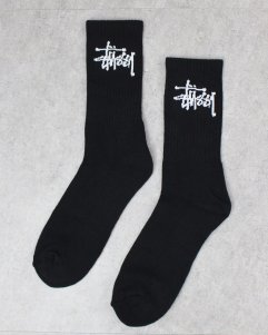 STUSSY Logo Socks 3Pack - Black