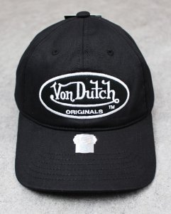 Von Dutch Baseball Strapback Cap - Black