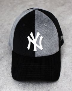 New Era 9Forty New York Yankees Corduroy Strapback Cap - Black/Grey
