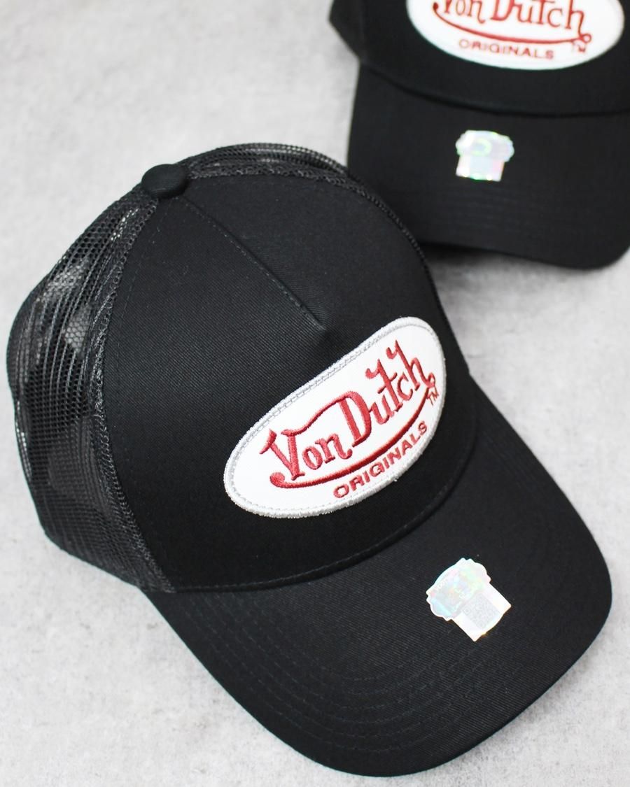 Von Dutch Trucker Snapback Cap - Black