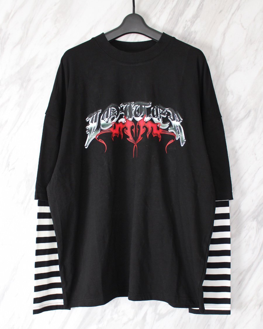 Loiter Layered L/S T-Shirt - Black