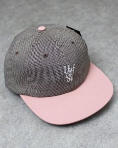  HUF Micro Houndstooth 6 Panel Cap - Pink/Brown