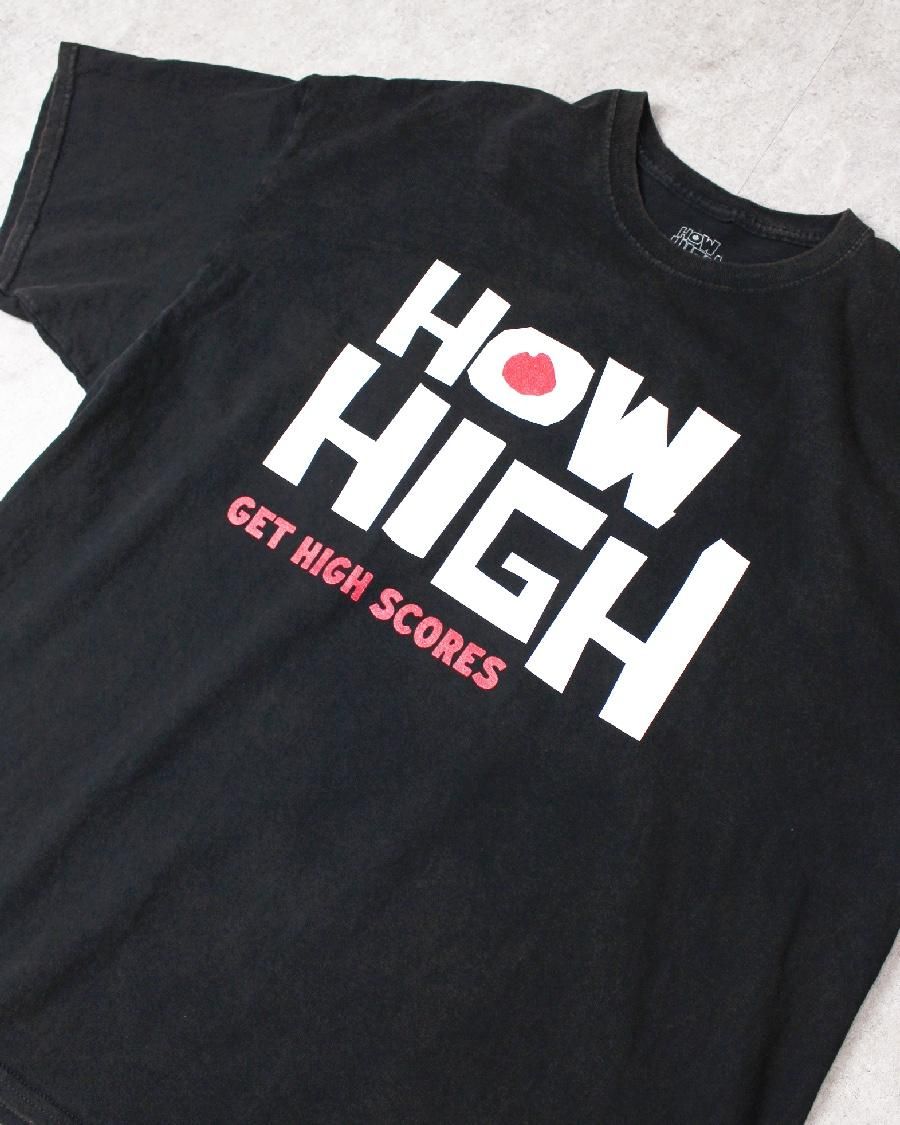 HOW HIGH ACID WASHED VINTAGE TEE ブラックウォッシュ How High Acid Washed Vintage T-Shirt - Black Wash