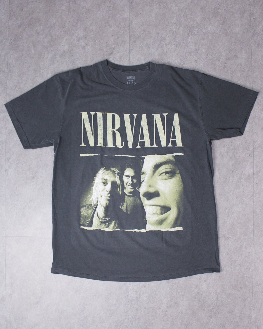 Nirvana Torn Edge T-Shirt - Charcoal Grey