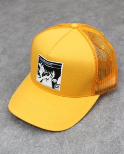 FUCKING AWESOME Trucker Mesh Snapback Cap - Yellow