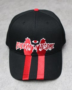 FUCKING AWESOME High Ground Snapback Cap - Black/Red