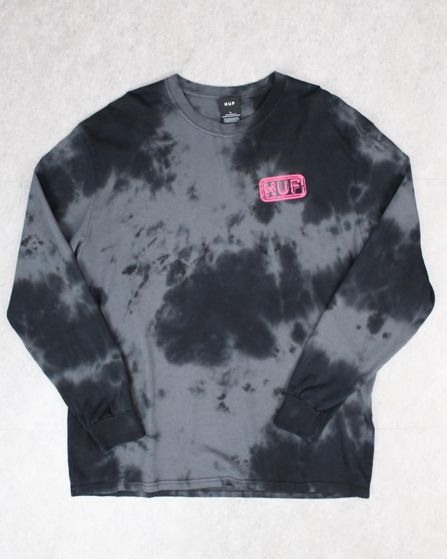 HUF Common H L/S Tie-Dye T-Shirt - Black