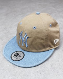 New Era New York Yankees Denim Visor Strapback Cap 